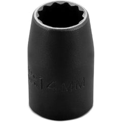 ‎Proto 1/2″ Drive Thin Wall Impact Socket 14 mm - 12 Point - Industrial Tool & Supply