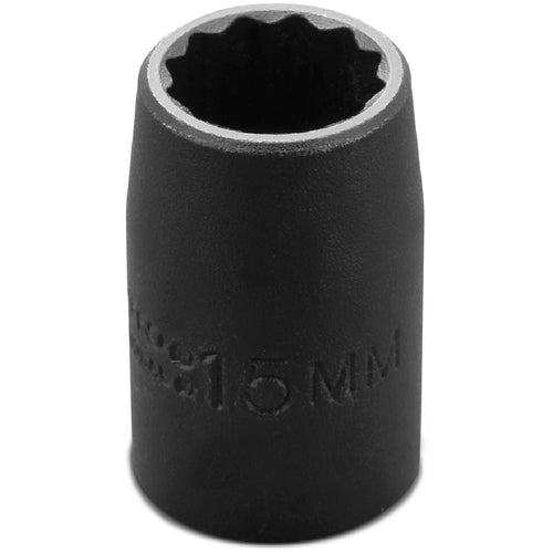 ‎Proto 1/2″ Drive Thin Wall Impact Socket 15 mm - 12 Point - Industrial Tool & Supply