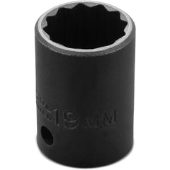 ‎Proto 1/2″ Drive Thin Wall Impact Socket 19 mm - 12 Point - Industrial Tool & Supply