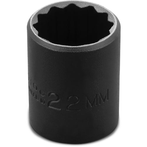 ‎Proto 1/2″ Drive Thin Wall Impact Socket 22 mm - 12 Point - Industrial Tool & Supply