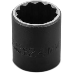 ‎Proto 1/2″ Drive Thin Wall Impact Socket 24 mm - 12 Point - Industrial Tool & Supply