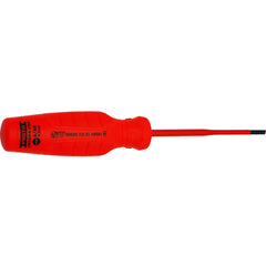 Proto VDE Insulated Cabinet Screwdriver- 5/32 × 4″ - Industrial Tool & Supply