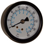 1/4 NPT Back Air Gauge 160 PSI - Industrial Tool & Supply