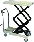 Double Scissor Lift Table - 35-5/8 x 20-1/8'' 770 lb Capacity; 13-9/16 to 51-1/8 Service Range - Industrial Tool & Supply