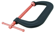 406-P, 400-P Series C-Clamp, 0" - 6-1/16" Jaw Opening, 4-1/8" Throat Depth - Industrial Tool & Supply