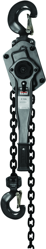 JLP-A Series 3 Ton Lever Hoist, 15' Lift & Shipyard Hooks - Industrial Tool & Supply