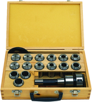 CCS-1 Mill Chuck with Collet Set and Carry case; R8 Shank; 1/8" to 1" Capacity - Industrial Tool & Supply