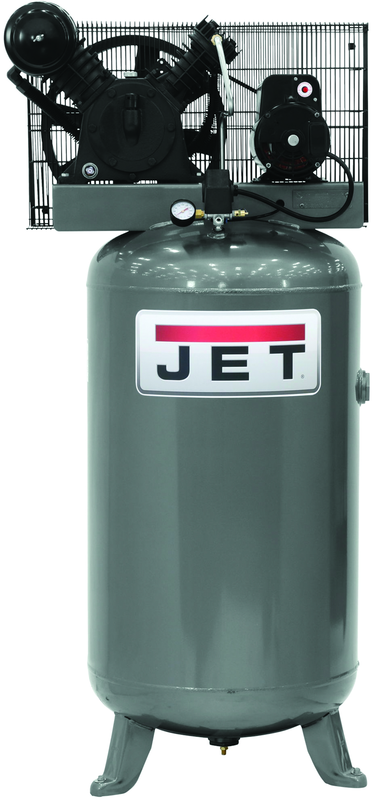 JCP-801 - 80 Gal.- Two Stage - Vertical Air Compressor - HP, 230V, 1PH - Industrial Tool & Supply