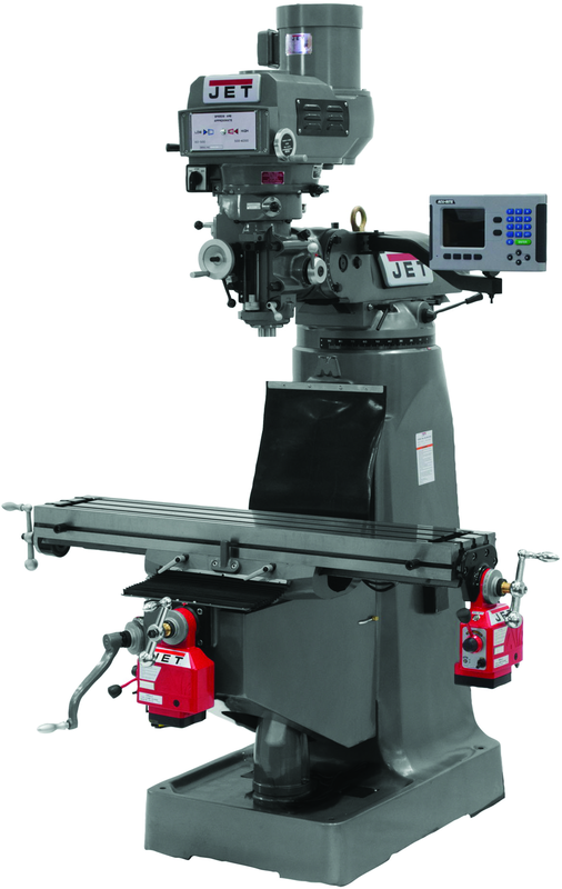 JTM-4VS-1 Mill With 3-Axis ACU-RITE 200S DRO (Quill) With X and Y-Axis Powerfeeds - Industrial Tool & Supply