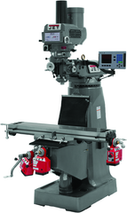 JTM-1050 Mill With 3-Axis ACU-RITE 200S DRO (Quill) With X and Y-Axis Powerfeeds and Power Draw Bar - Industrial Tool & Supply