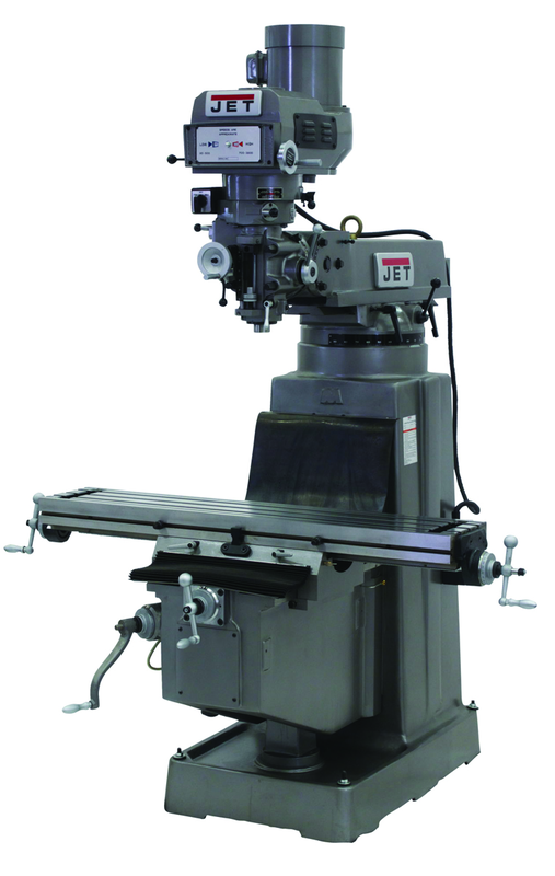 JTM-1050 Mill With 3-Axis ACU-RITE 200S DRO (Quill) With X and Y-Axis Powerfeeds - Industrial Tool & Supply