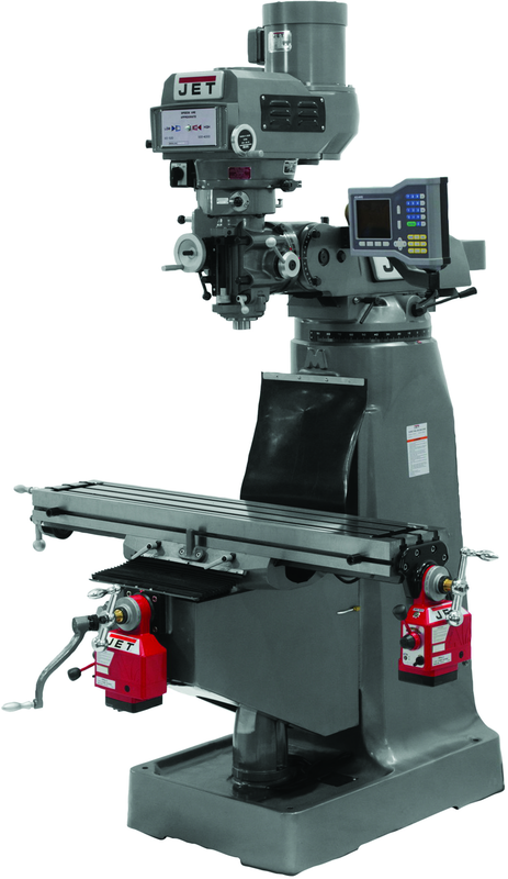 JTM-4VS Mill With 3-Axis ACU-RITE VUE DRO (Knee) With X and Y-Axis Powerfeeds - Industrial Tool & Supply