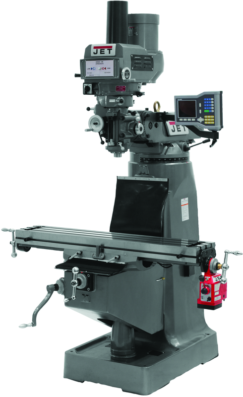 JTM-4VS Mill With 3-Axis ACU-RITE VUE DRO (Knee) With X, Y and Z-Axis Powerfeeds - Industrial Tool & Supply