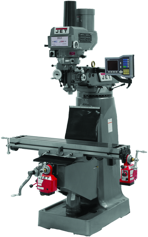 JTM-4VS-1 Mill With 3-Axis ACU-RITE VUE DRO (Knee) With X, Y and Z-Axis Powerfeeds - Industrial Tool & Supply