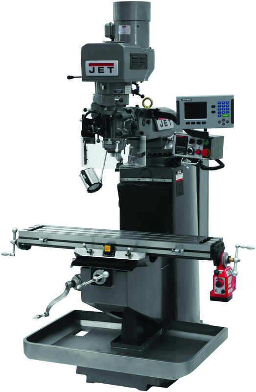 JTM-949EVS Mill With 3-Axis Acu-Rite 200S DRO (Knee) With X-Axis Powerfeed - Industrial Tool & Supply