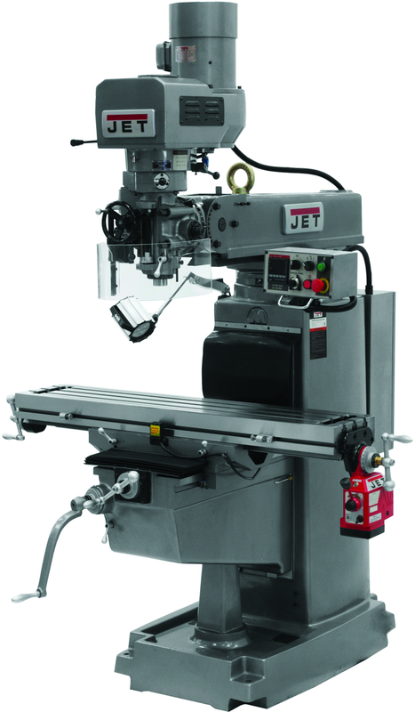 JTM-1050EVS2/230 Mill With 3-Axis Acu-Rite 300S DRO (Knee) With X, Y and Z-Axis Powerfeeds and Air Powered Draw Bar - Industrial Tool & Supply