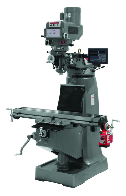 JTM-4VS Mill With 3-Axis Newall DP700 DRO (Knee) With X-Axis Powerfeed - Industrial Tool & Supply