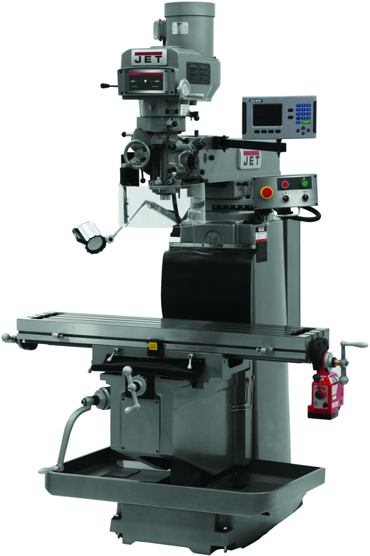 JTM-1254RVS with Acu-Rite 300S 3X (Q) DRO, X Powerfeed & Air Power Drawbar - Industrial Tool & Supply