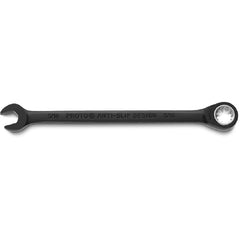 Proto Black Chrome Combination Non-Reversible Ratcheting Wrench 5/16″ - Spline - Industrial Tool & Supply