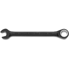 Proto Black Chrome Combination Non-Reversible Ratcheting Wrench 9/16″ - Spline - Industrial Tool & Supply