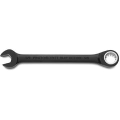 Proto Black Chrome Combination Non-Reversible Ratcheting Wrench 5/8″ - Spline - Industrial Tool & Supply