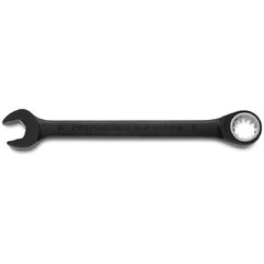 Proto Black Chrome Combination Non-Reversible Ratcheting Wrench 15 mm - Spline - Industrial Tool & Supply