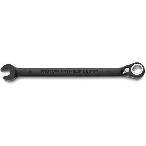 Proto Black Chrome Combination Reversible Ratcheting Wrench 6 mm - Spline - Industrial Tool & Supply