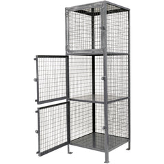 Heavy Duty 3 Shelf Storage Locker 18 × 18 - Exact Industrial Supply