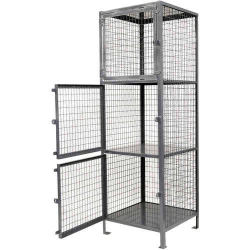 Heavy Duty 3 Shelf Storage Locker 30 × 30 - Exact Industrial Supply