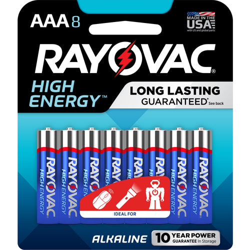 AAA High Energy Alkaline Batt-8Pk - Industrial Tool & Supply