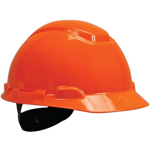 ‎3M Hard Hat with Uvicator H-706R-UV Orange 4-Point Ratchet Suspension - Industrial Tool & Supply