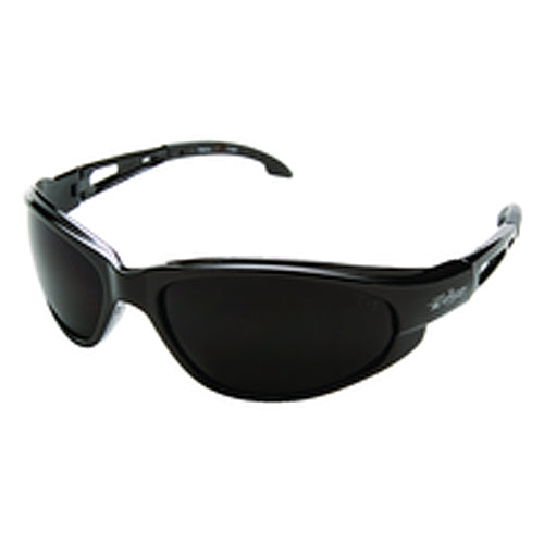 Smoke Lens - Fog & Scratch Resistant - Flex Nylon Black Frame - Industrial Tool & Supply