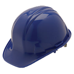 4 Point Ratchet Hard Hat, Blue - Industrial Tool & Supply