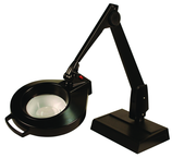 28" Arm 1.75X LED Magnifier Desk Base W/ Floating Arm Circline - Industrial Tool & Supply