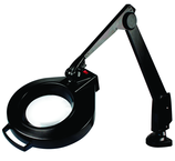 28" Arm 2.25X LED Mag Ben Bench Clamp, Floating Arm Circline - Industrial Tool & Supply