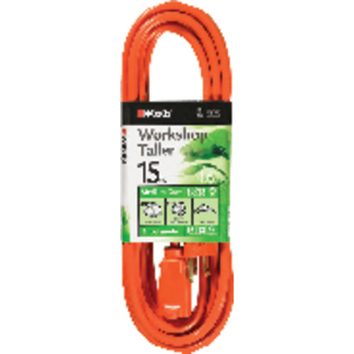 Extension Cord - 15' Medium Duty 1-Outlet (Outdoor Style) - Industrial Tool & Supply