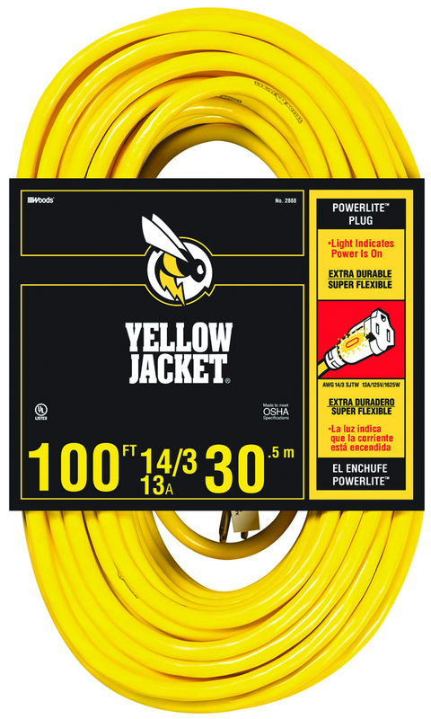 Extension Cord - 100' Heavy Duty 1-Outlet (Powerlite) - Industrial Tool & Supply