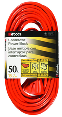 Extension Cord - 50' Extra HD 3-Outlet (Power Block) - Industrial Tool & Supply