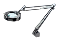 Floating Arm Magnifier Light - 5" Rnd Lens; 3 Diopter - Industrial Tool & Supply