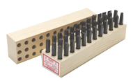 Young Bros Figure & Letter Stamps -- 5/16'' Type Size-Machine Made-36 Pieces per Set - Industrial Tool & Supply