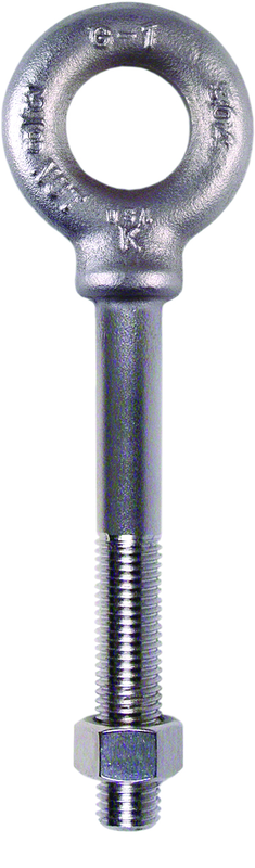 304 Stainless Steel Plain Pattern Nut Eye Bolt - 1/4-20 Thread; 1/2" Eye Dia. - Industrial Tool & Supply