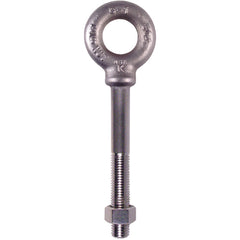 304 Stainless Steel Plain Pattern Nut Eye Bolt - 1/4″-20 Thread Size, 1/2″ Eye Diameter - Industrial Tool & Supply