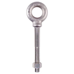 Plain Pattern Nut Eye Bolt - 5/16″-18 Thread Size, 5/8″ Eye Diameter - Industrial Tool & Supply