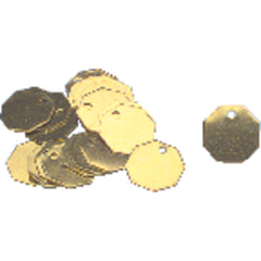 Tool Room Checks - 1″ Round Aluminum - Package 100 - Industrial Tool & Supply