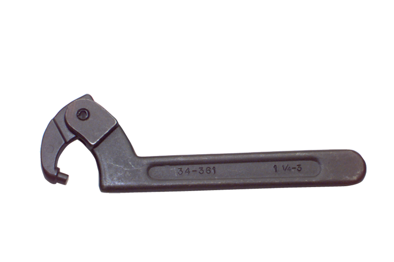 2 to 4-3/4'' Dia. Capacity - 10-1/2'' OAL - Adjustable Pin Spanner Wrench - Industrial Tool & Supply