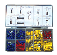 185 Piece - Electrical Terminal Assortment - Industrial Tool & Supply