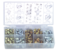 385 Pc. Grease Fitting Assortment - Industrial Tool & Supply