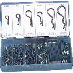 141 Pieces - Hitch Pin Clip Assortment-1/16″-3/16″ Diameter - Industrial Tool & Supply