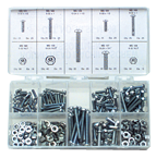 Rnd Head Machine Screw Assortment - 6-32 - 10-24 Dia - Industrial Tool & Supply