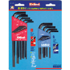 22 Pieces-0.050″-3/8″ & 1.5-10 mm Long & Short Arm Style - Hex Key Set - Industrial Tool & Supply